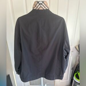 Burberry Mens Black Polyester Nova Check Collared
Jacket Size XL $225